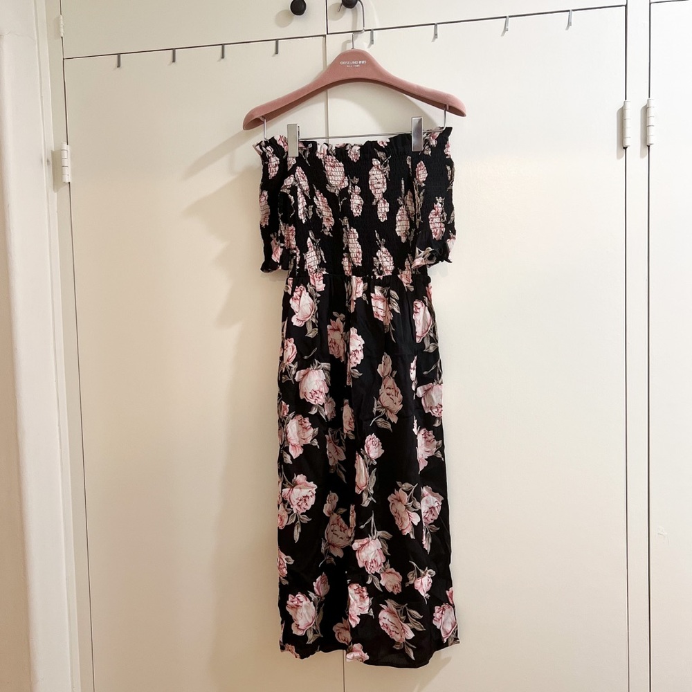 Topshop Floral Midi Dress